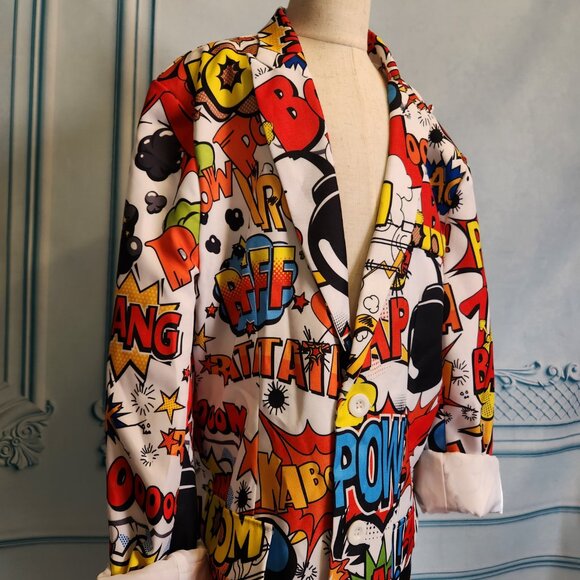 Spirit Halloween Men's Comic Print Suit, Size 38 - Picture 8 of 8